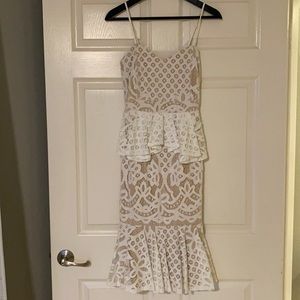 White peplum Dress